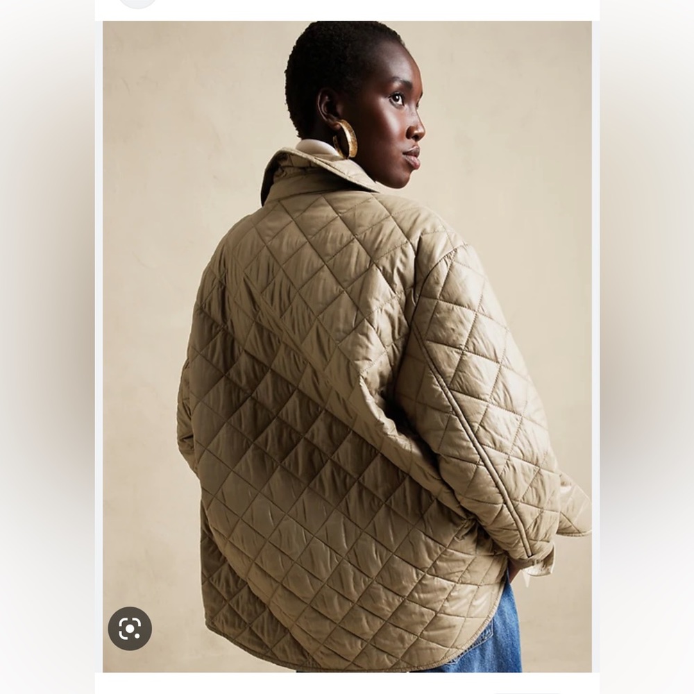 NWT Banana Republic Petite Quilted Shirt Jacket